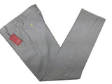 LBM 1911 Trousers 32, Ink blue/white striped seersucker Flat front Straight fit Cotton blend