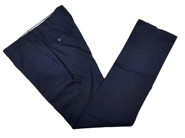 Luigi Bianchi Trousers 34 Dark navy front Tailored fit Cotton/Elastane