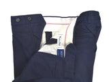 Luigi Bianchi Trousers 39, Navy front Tailored fit Cotton