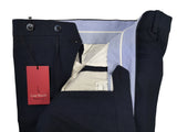 Luigi Bianchi Trousers 36, Navy front Tailored fit Cotton