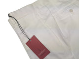 Luigi Bianchi Trousers 32, White Flat front Sim fit Cotton