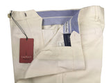 Luigi Bianchi Trousers 32, White Flat front Sim fit Cotton
