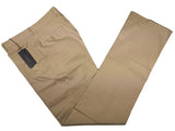 Luigi Bianchi Lubiam Trousers 34 Irregular, Tan Flat front Relaxed fit Cotton/Elastane