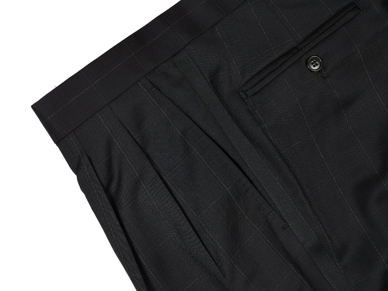 LBM 1911 Luigi Bianchi Tuxedo, Midnight windowpane 1-button Reda wool