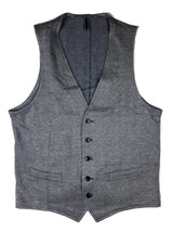 LBM 1911 Vest Medium/50, Blue/White herringbone Linen/Cotton