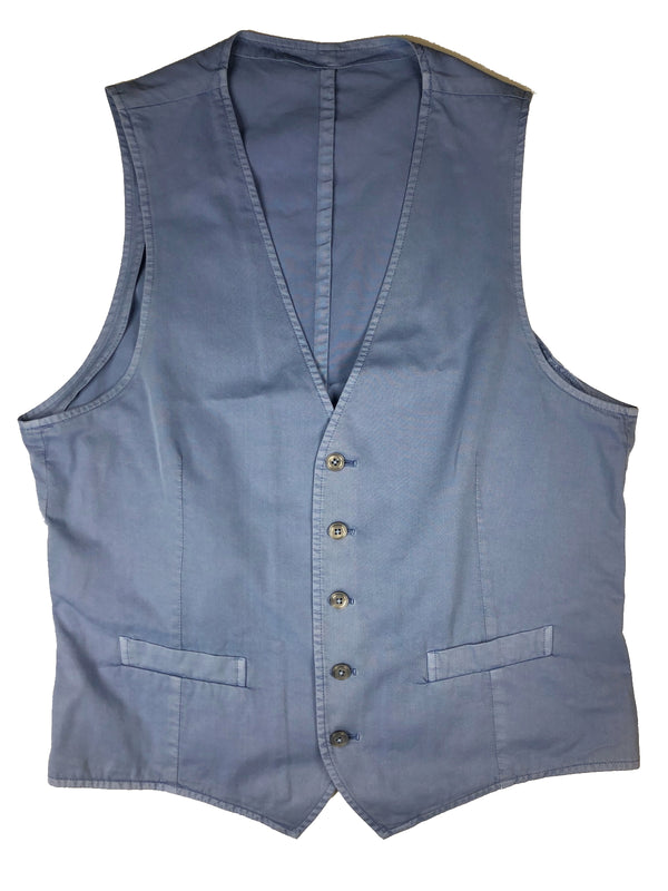 LBM 1911 Vest Large/52, Soft blue Linen/Cotton