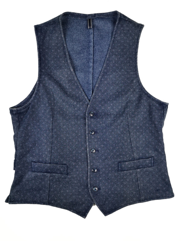 LBM 1911 Vest Medium/50, Soft blue print Wool blend