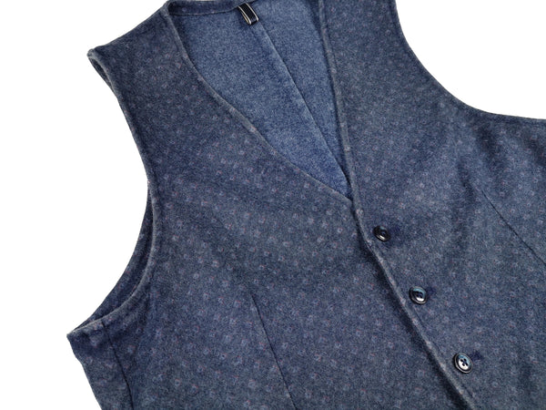 LBM 1911 Vest Medium/50, Soft blue print Wool blend