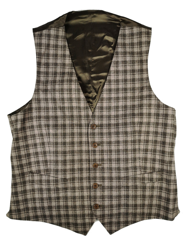 LBM 1911 Vest Medium/50, Taupe check Wool/Cashmere