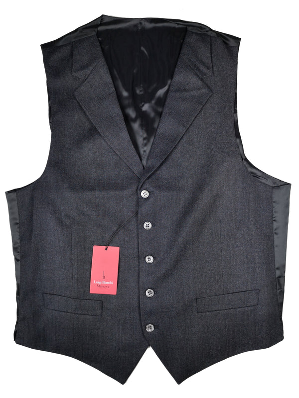 Luigi Bianchi Vest 48R, Charcoal grey plaid Wool