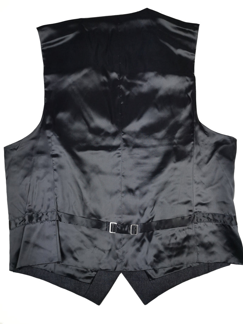 Luigi Bianchi Vest 48R, Charcoal grey plaid Wool