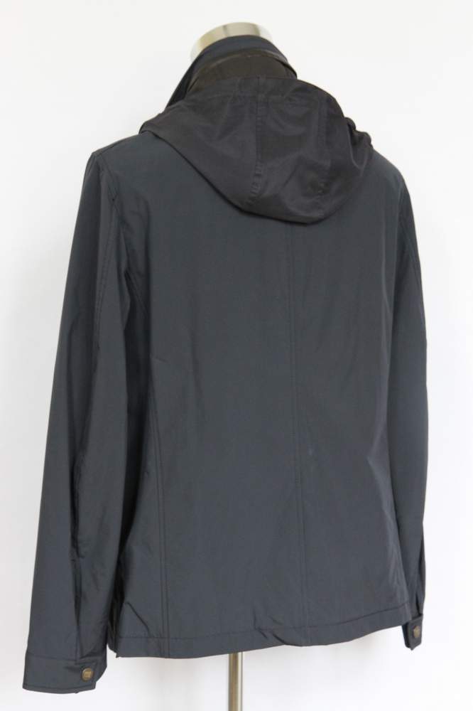 Longhi Coat: XX-Large Soft navy blue, zip front, water-resistant cotton blend