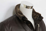 Longhi Bomber Jacket: Medium, Brown, zip/button front, Pure leather