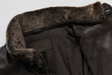 Longhi Bomber Jacket: Medium, Brown, zip/button front, Pure leather