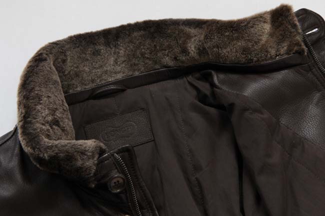 Longhi Bomber Jacket: Medium, Brown, zip/button front, Pure leather