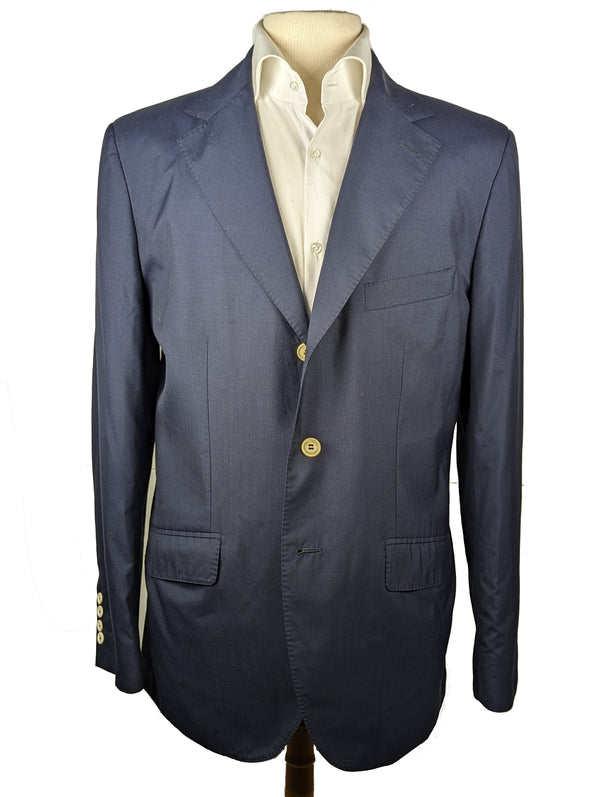 Loro Piana Sport Coat 41/42R Navy Blue Featherweight Cashmere/Silk