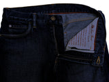 Loro Piana Jeans 32 Slim Dark Indigo Blue 5 Pocket Kurashiki Cotton Stretch Denim