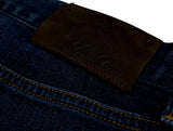 Loro Piana Jeans 32 Slim Dark Indigo Blue 5 Pocket Kurashiki Cotton Stretch Denim