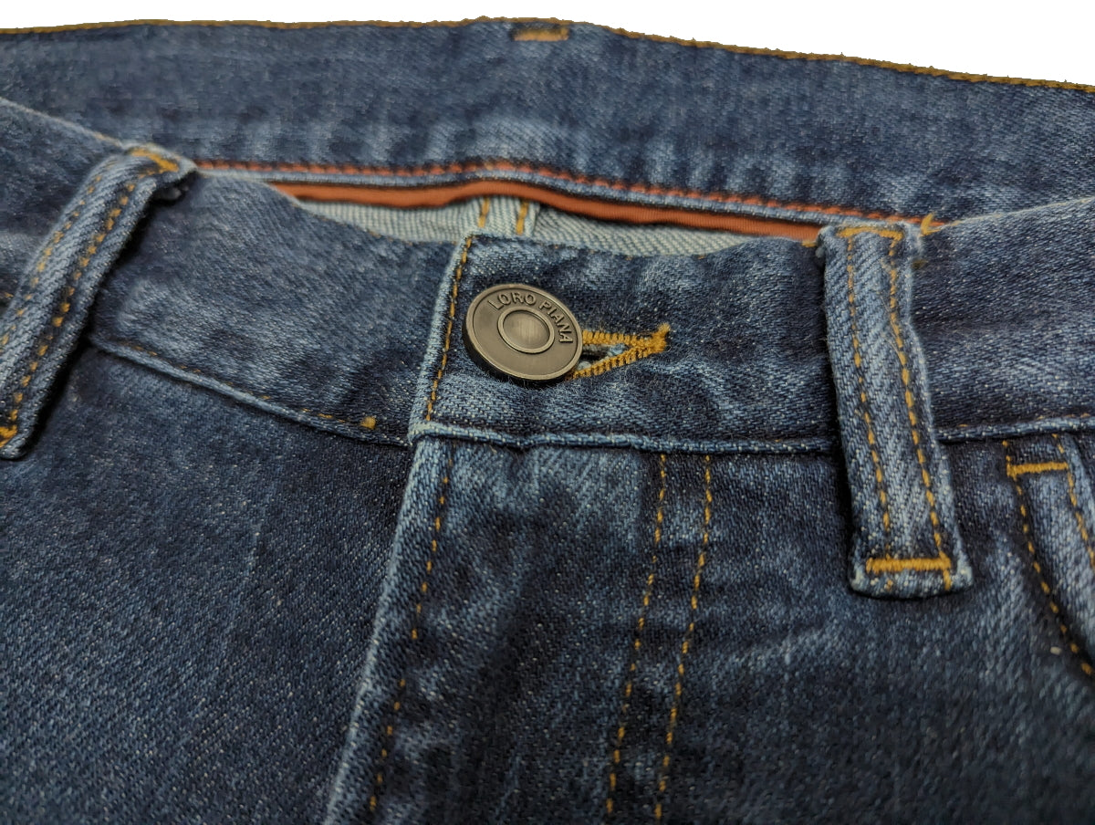 Loro Piana Jeans 32 Slim Indigo Blue 5 Pocket Kurashiki Cotton