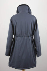 Loro Piana Woman's Coat: Large Dark blue Cashmere Collar Storm System Polyester