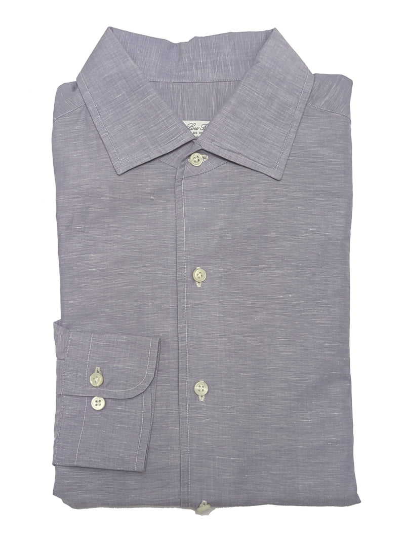 Loro Piana Shirt M Spread Collar Linen/Cotton