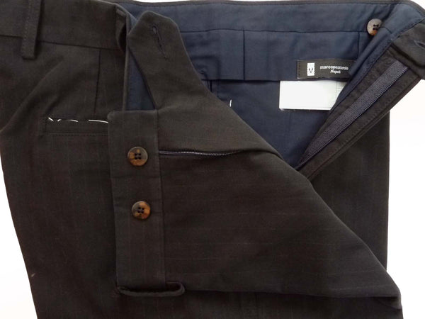Marco Pescarolo Trousers: 34, Navy,  on seam pockets, cotton/polyester