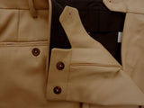 Marco Pescarolo Trousers: 34, Tan, pleated front, wool twill