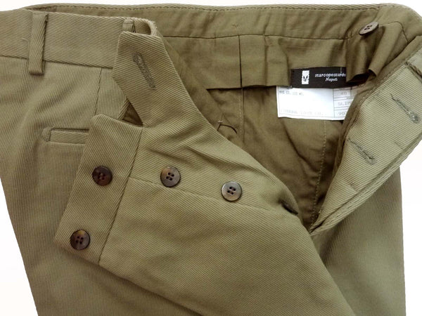 Marco Pescarolo Trousers: 34, Olive, off seam, 100% cotton