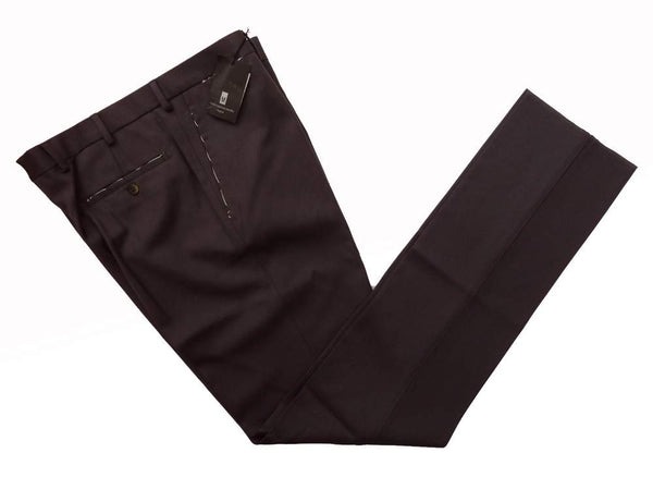 Marco Pescarolo Trousers: 35/36  Brown flat front pure wool