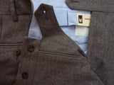 Marco Pescarolo Trousers: 37/38 Mid Grey flat front wool flannel