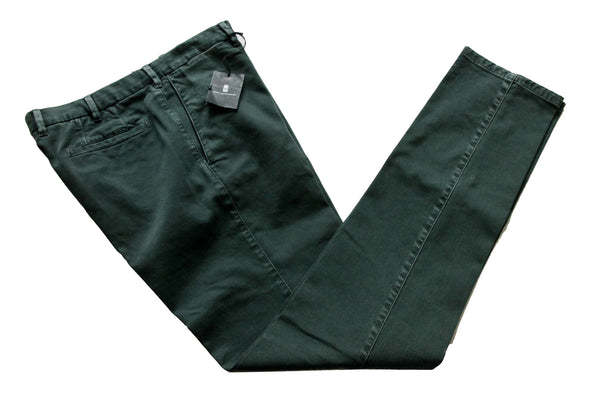 Marco Pescarolo Trousers: 34, Washed green, off seam pockets, cotton/elastane