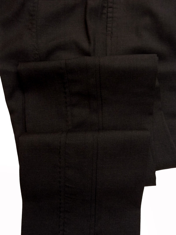Marco Pescarolo Trousers: 34, Charcoal, flat front fashion stitch, superfine wool