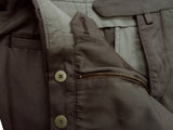 Marco Pescarolo Trousers: 33, Washed gunmetal grey, flat front, washed wool
