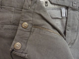 Marco Pescarolo Trousers: 34, Washed light grey, flat front, cotton/elastan