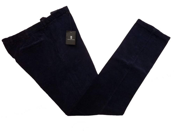 Marco Pescarolo Trousers: 30 Navy corduroy Flat front, cotton/elastane