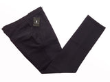 Marco Pescarolo Trousers: 34, Dark navy blue, flat front, cotton/wool