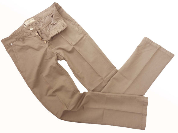 Marco Pescarolo Jeans: 36 Khaki 5 pocket cotton/linen