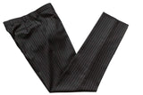 Caruso/MaCo Suit: 45R/46R, Charcoal with grey/white stripes, 3-button, pure wool