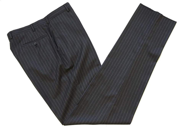 Caruso/MaCo Suit: 43R/44R, Charcoal grey with soft stripes, 3-button, 100's wool