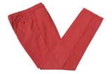 Marco Pescarolo Trousers: 32, Washed faded red, flat front, washed cotton/silk