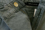 Marco Pescarolo Trousers: 35/36, Washed greenish grey, flat front, cotton/elastane