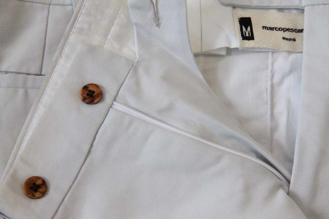 Marco Pescarolo Trousers: 34, White, off seam, cotton/elastan
