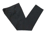 Marco Pescarolo Trousers: 38/39, Dark faded blue patterned, flat front, cotton/elastane