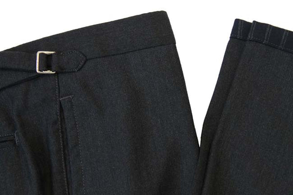 Marco Pescarolo Trousers: 34, Dark charcoal grey, flat front, heavy wool