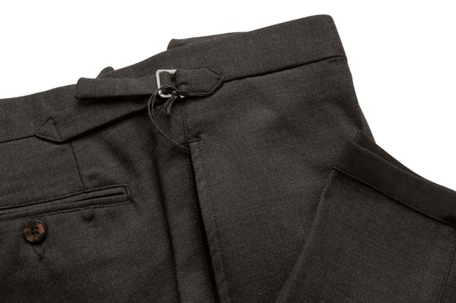Marco Pescarolo Trousers: 34 Dark charcoal grey, flat front, heavy wool