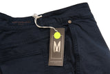 Marco Pescarolo Trousers: 31, Navy blue Flat front cotton/elastane