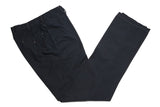 Marco Pescarolo Trousers: 33/34, Navy blue Flat front Crisp cotton