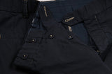 Marco Pescarolo Trousers: 33/34, Navy blue Flat front Crisp cotton