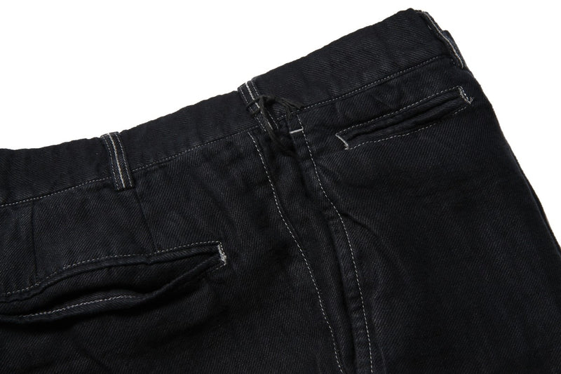 Marco Pescarolo Trousers: 31, Dark navy blue Flat front Wool/Linen/Silk