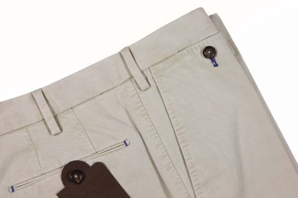 PT01 Trousers: 36, Washed beige, flat front, cotton/elastan